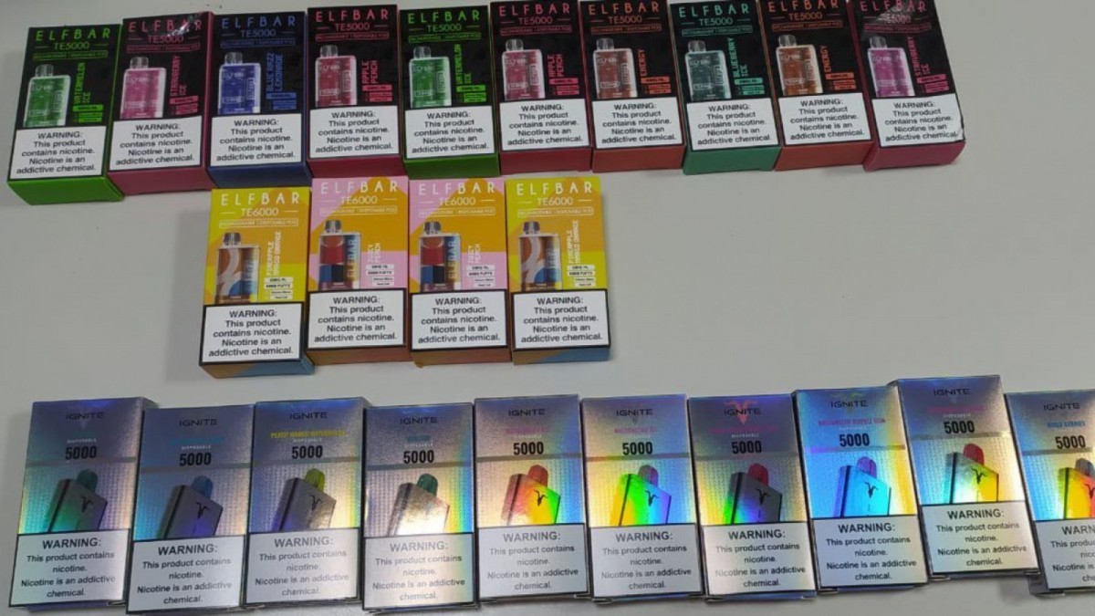 Contrabando de cigarrillos electrónicos en Brasil: más de 200 millones confiscados en todo el país.
