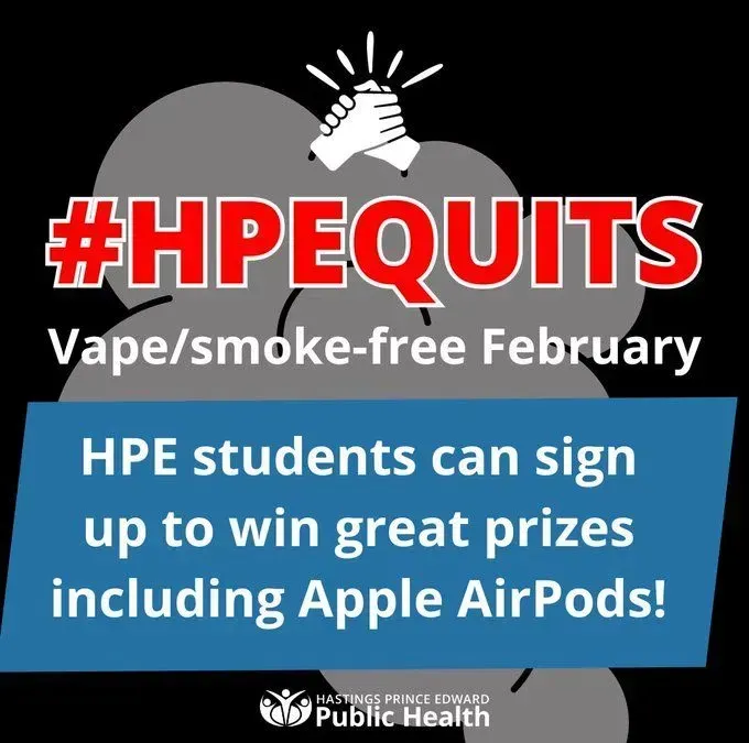 Hastings Prince Edward Public Health Hosts Smoking Cessation Contest