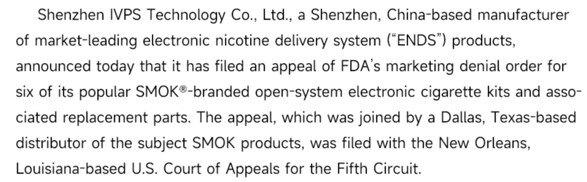 冲刺PMTA,中国厂家在美国悬而未决的命运