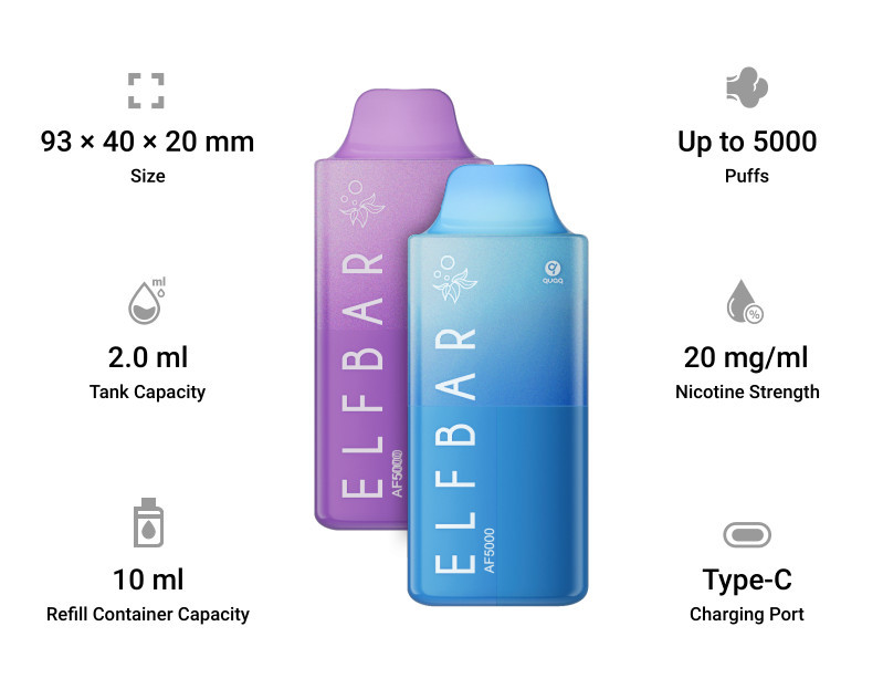 ELFBAR AF5000: El cigarrillo electrónico revolucionario de 5000 caladas