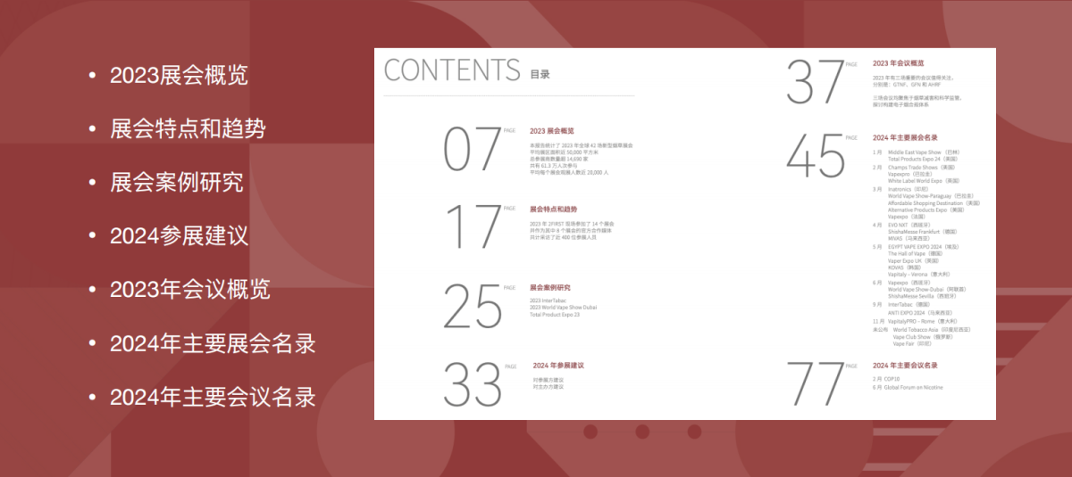 两个至上发布《2024全球新型烟草展会和会议蓝皮书》 揭示电子烟展会趋势