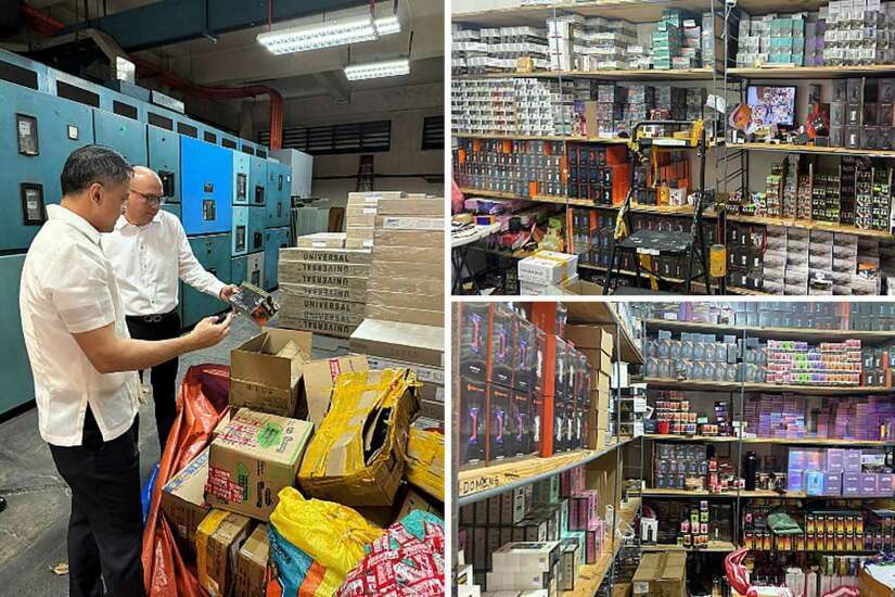Ofensiva de la Oficina de Impuestos: Almacenes de ventas ilegales de cigarrillos electrónicos allanados en Filipinas.