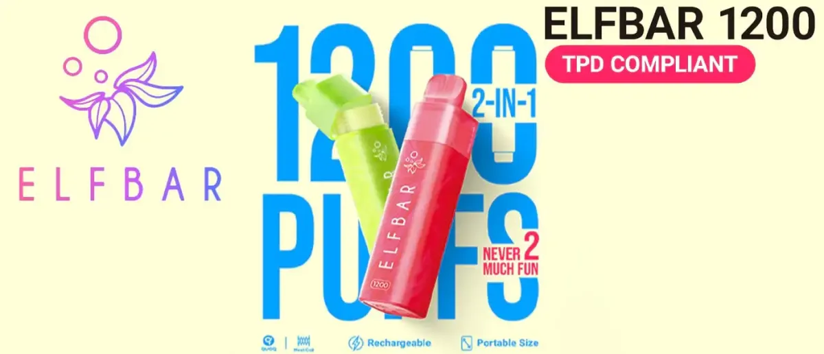 ELFBAR将在英国推出新品ELFBAR 1200 采用双烟弹组合