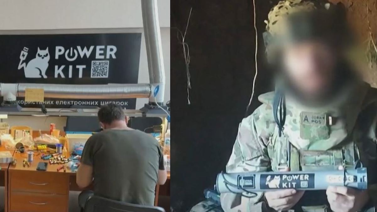 乌克兰士兵将电子烟转化为前线充电器