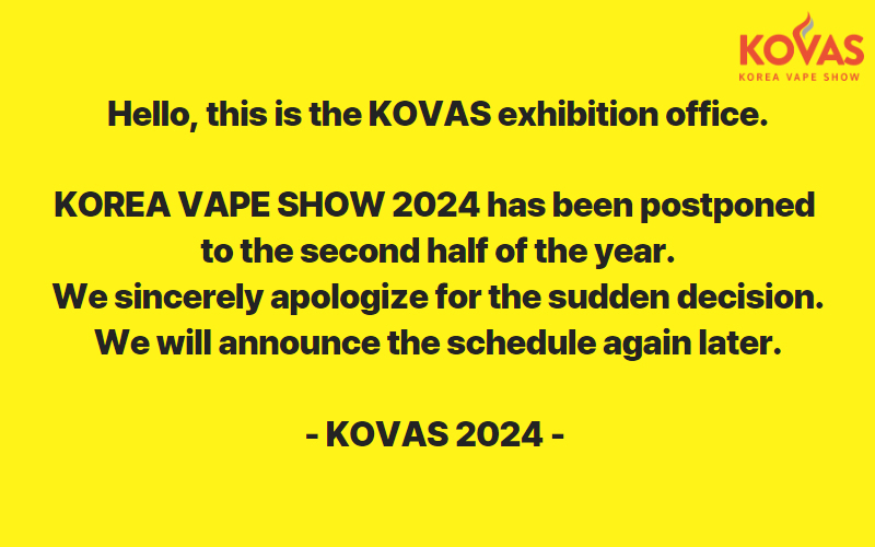 Posposición de Korea Vape Show 2024: Razones e Impacto
