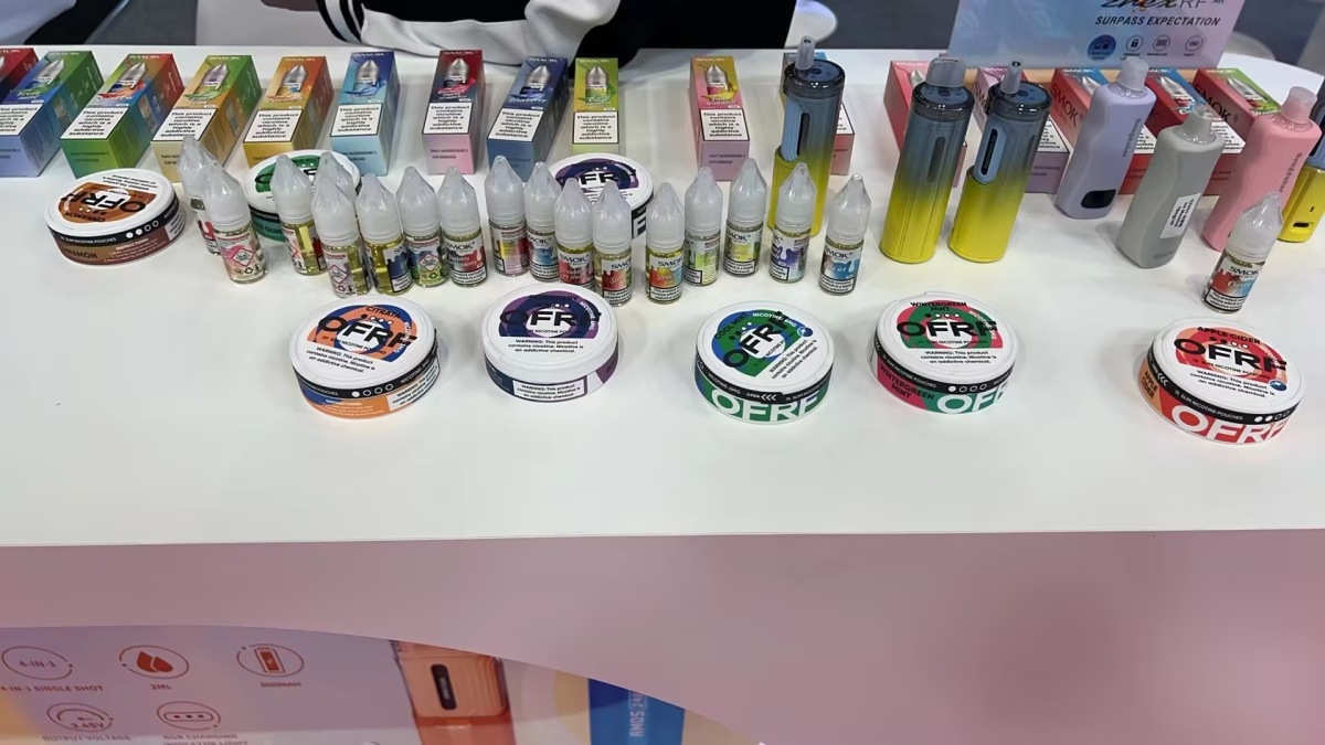电子烟品牌SMOK在英国伯明翰展推出新品尼古丁袋OFRF