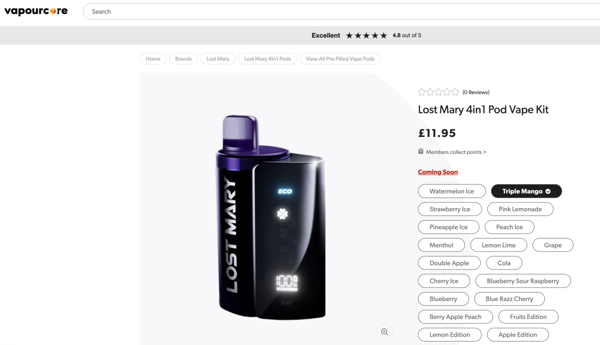 Lost Mary 4 in 1: Pod System with Interactive Screen Launched in UK