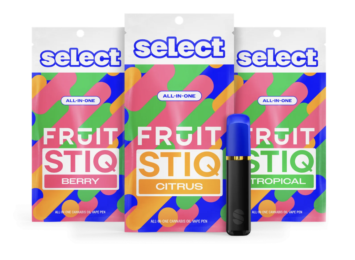 Curaleaf presenta Select Fruit Stiq: Cigarrillo electrónico portátil con sabor a frutas.