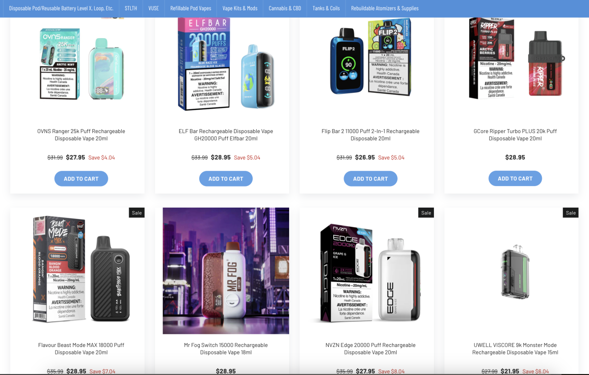 ELFBAR在加拿大推2万口侧面屏产品，市场逐渐“美化”？