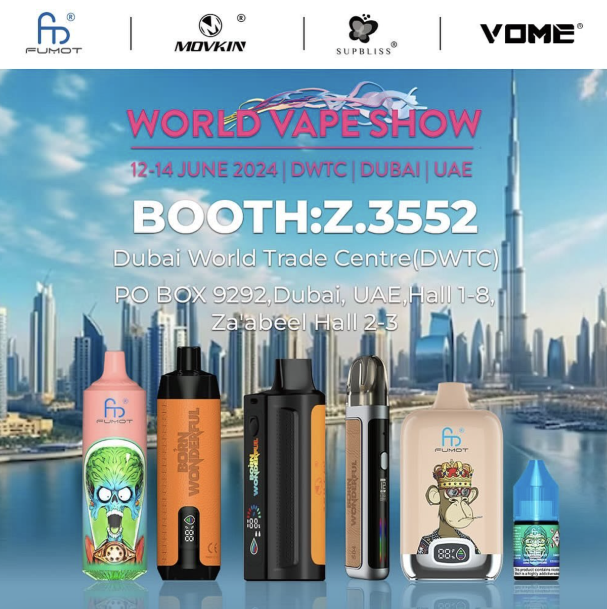 世界电子烟展会即将开展 ELFBAR、SKE、ASPIRE、YOOZ等知名品牌参展