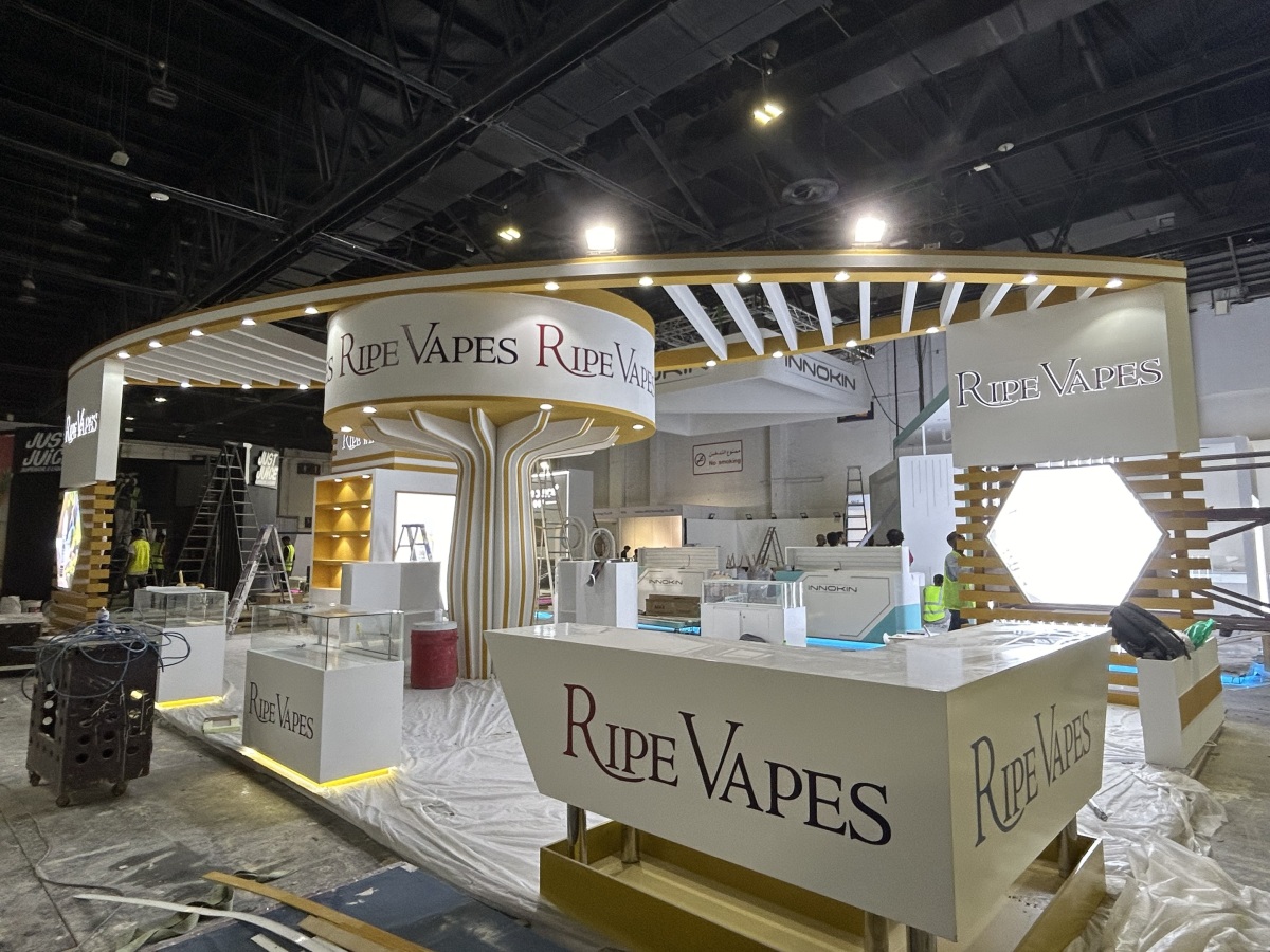现场图集|世界电子烟展开幕在即 GEEKVAPE、VAPORESSO、OXBAR等展台抢先看