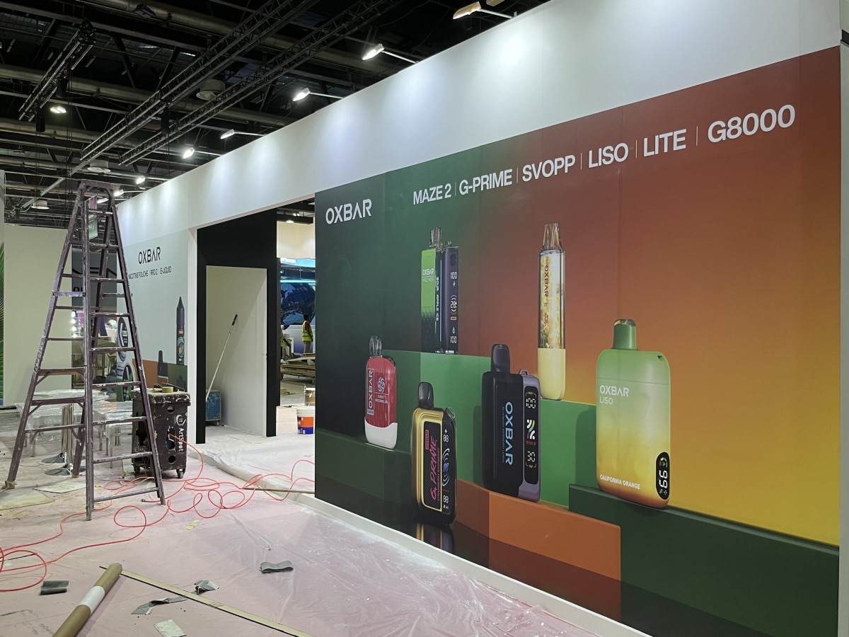 现场图集|世界电子烟展开幕在即 GEEKVAPE、VAPORESSO、OXBAR等展台抢先看