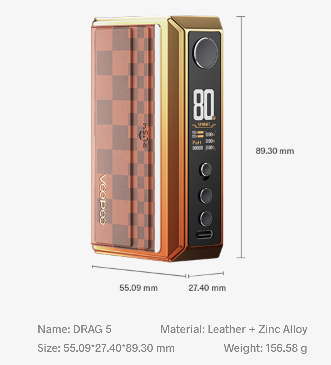 VOOPOO DRAG 5: El mejor mod de cigarrillo electrónico de alta potencia