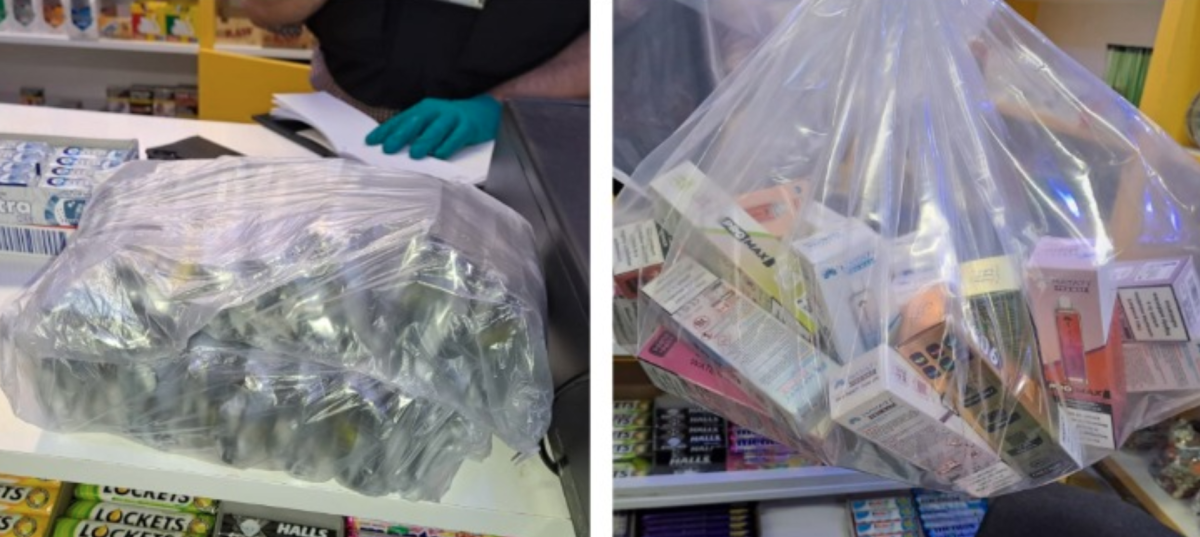 Illegal E-cigarette and Counterfeit Cigarettes Seized in Worcester Store