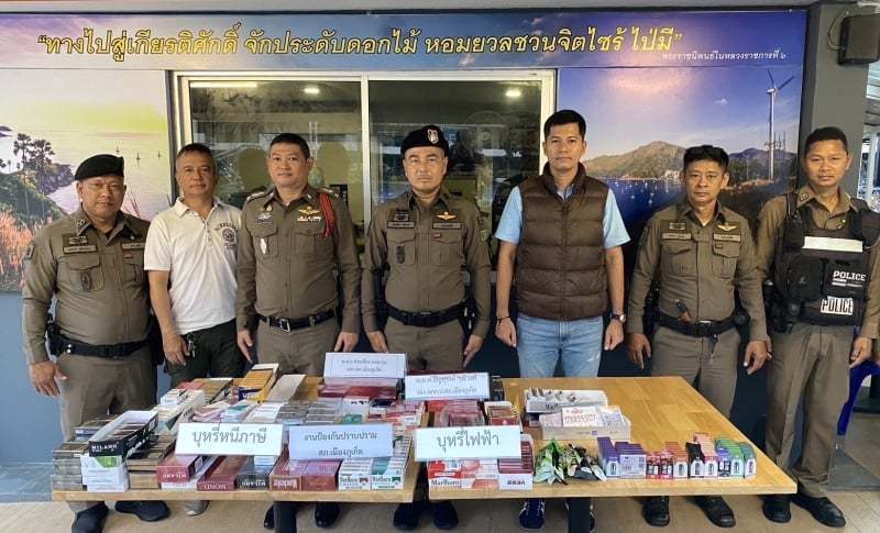 Importante redada de cigarrillos y cigarrillos electrónicos en Phuket, Tailandia.
