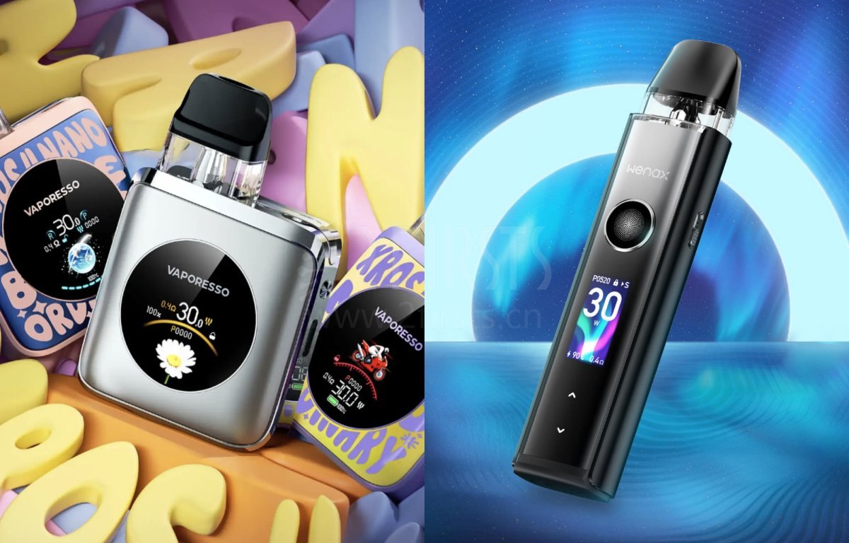 Nuevos productos de cigarrillos electrónicos de sistema abierto con pantallas de Vaporesso y Geekvape.