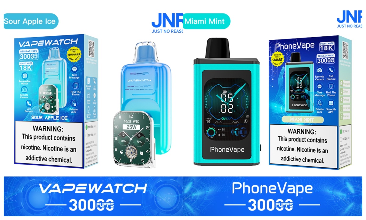 产品｜美国智能电子烟新趋势：JNR发布智能手表和手机电子烟