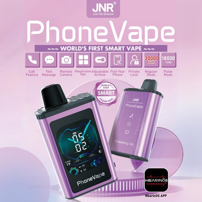 产品｜美国智能电子烟新趋势：JNR发布智能手表和手机电子烟