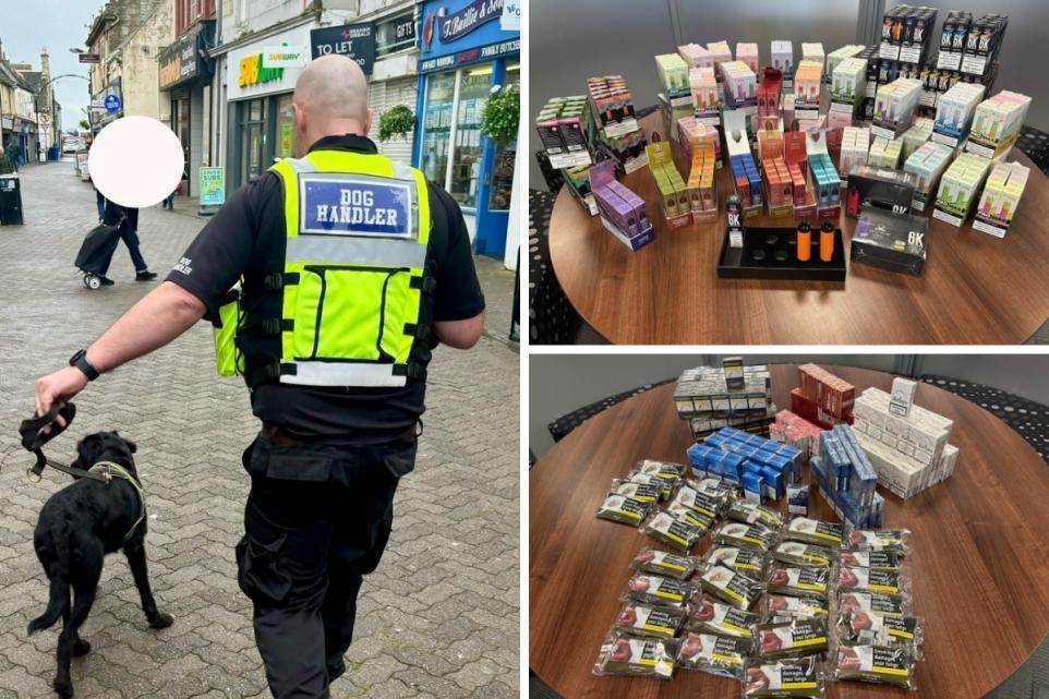 La policía incauta productos ilegales de nicotina por valor de £24,500 en North Ayrshire.