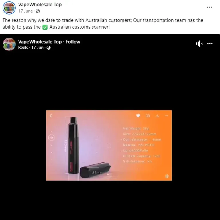 Australia se enfrenta a la amenaza del mercado negro de cigarrillos electrónicos y la violencia de pandillas.