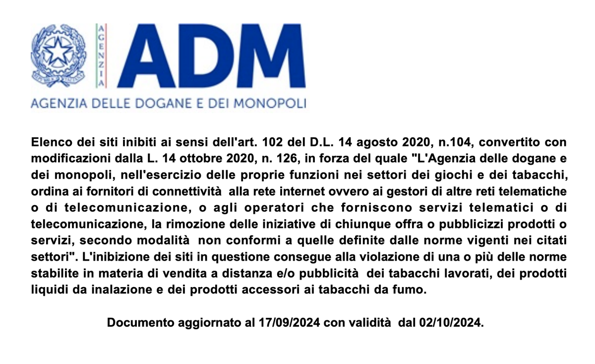 Italy Bans 876 Websites for Illegal E-Liquid Sales, Imposes Strict Ad Rule
