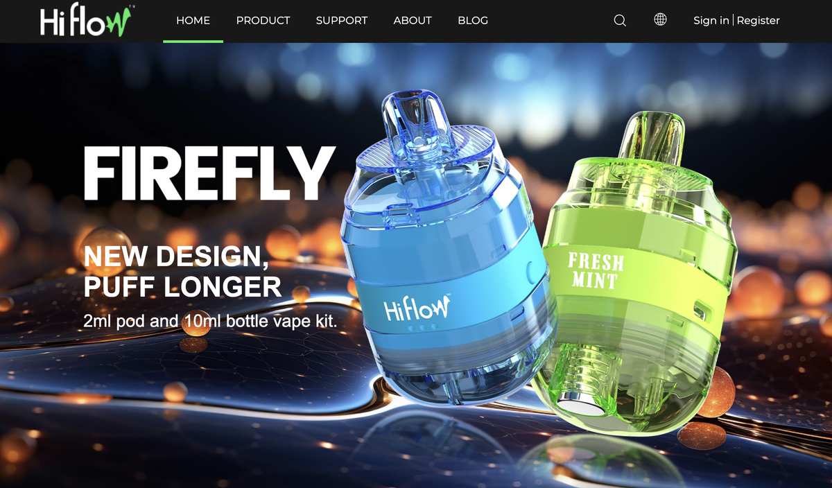 Hiflow FIREFLY: Innovative 2+10 E-Cigarette with Unique Design