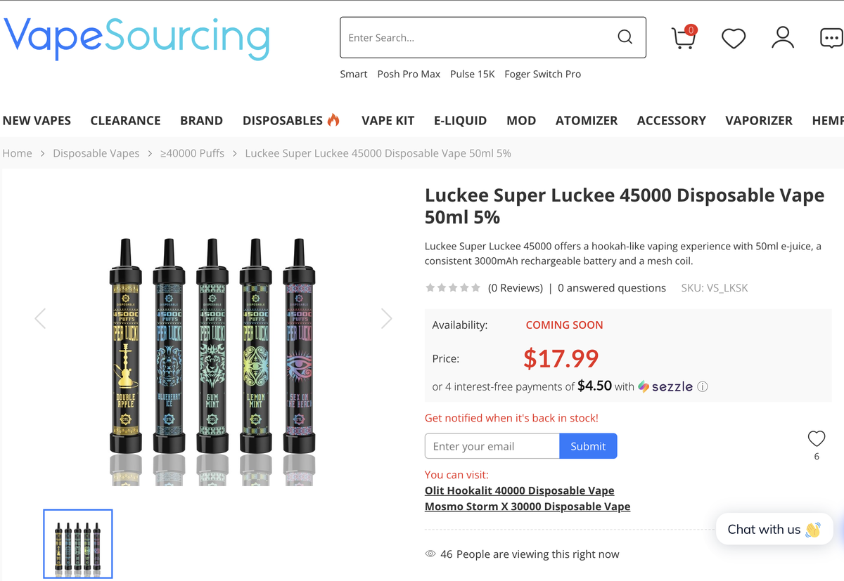 Super Luckee 45000: The Largest Disposable E-Cigarette in USA
