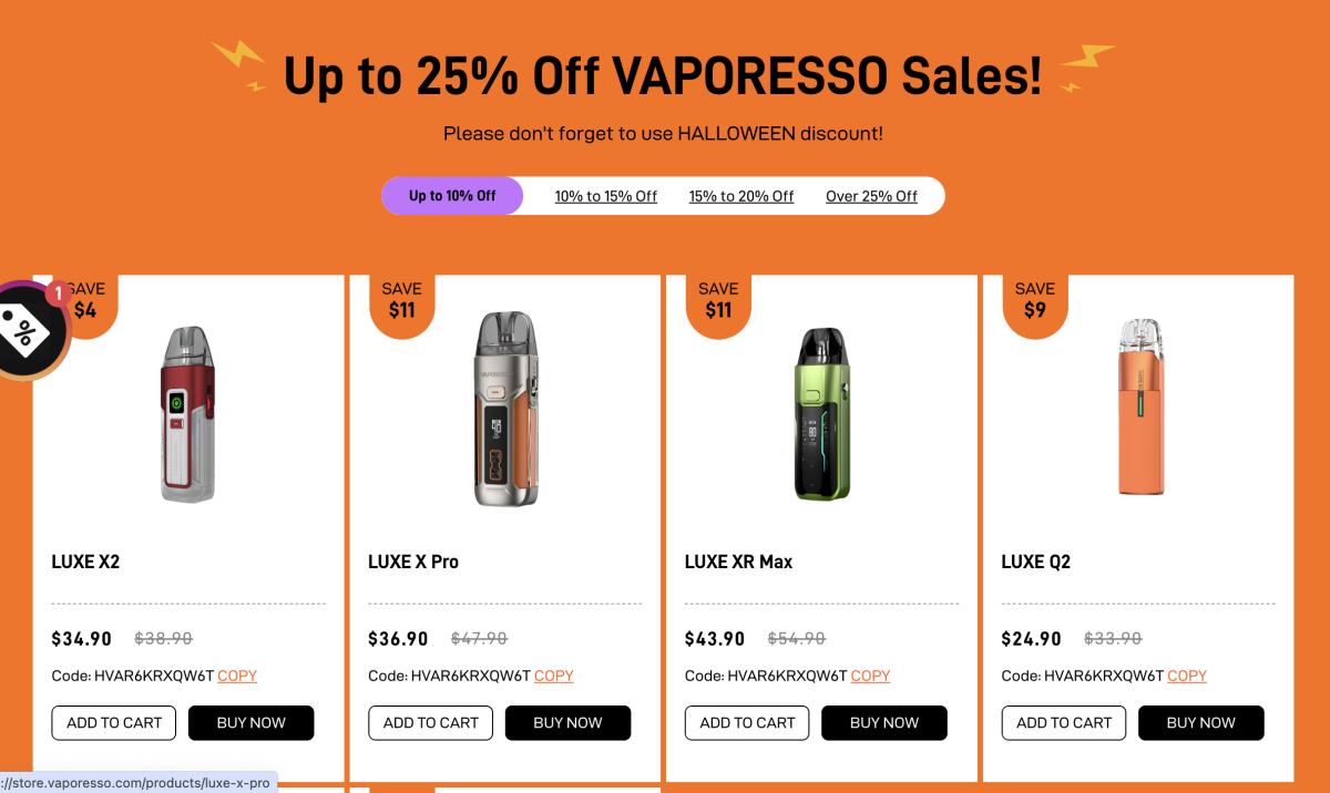 产品|Geek Bar等品牌推万圣节特别版电子烟 Vaporesso发布万圣节促销活动