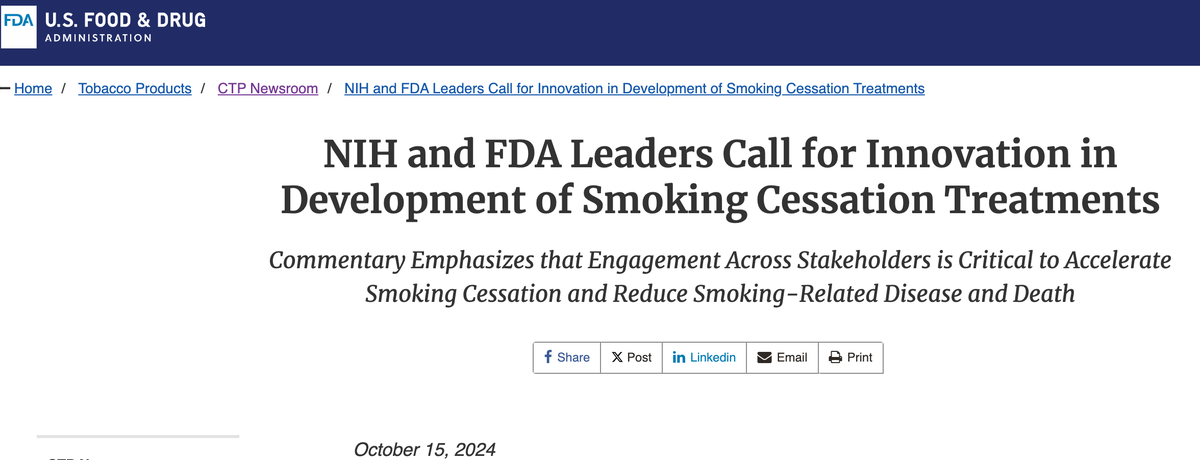 Innovaciones en la cesación del tabaquismo: Recomendaciones de la FDA y NIH