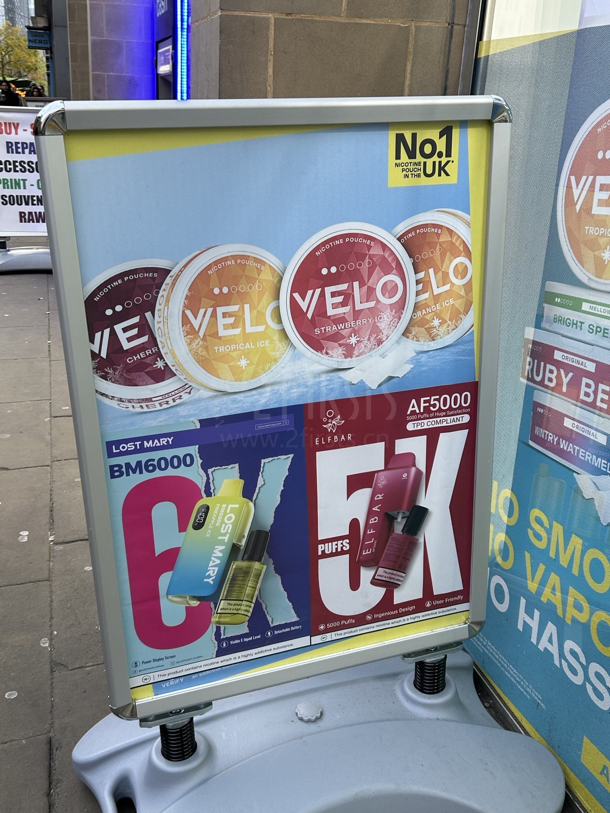 Análisis de mercado: Cigarrillos electrónicos y bolsas de nicotina en Manchester, Reino Unido