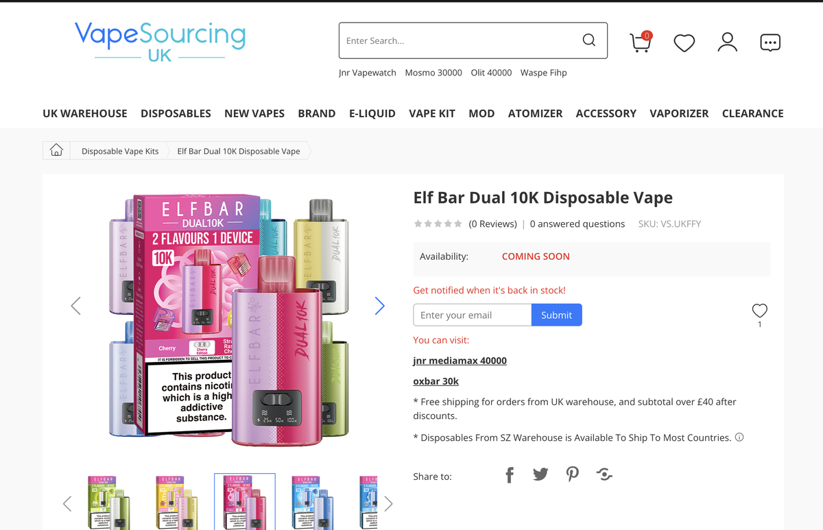 Elf Bar Dual 10K E-cigarette: Innovative Dual Flavor Technology