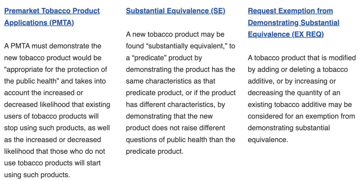 FDA to 2Firsts: STN isn't product approval, only 34 e-cigarettes authorized for U.S. sale