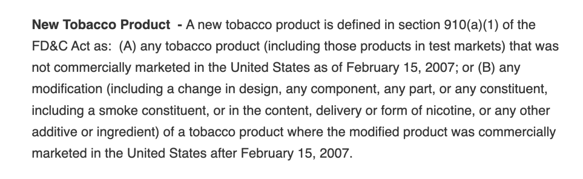 FDA to 2Firsts: STN isn't product approval, only 34 e-cigarettes authorized for U.S. sale