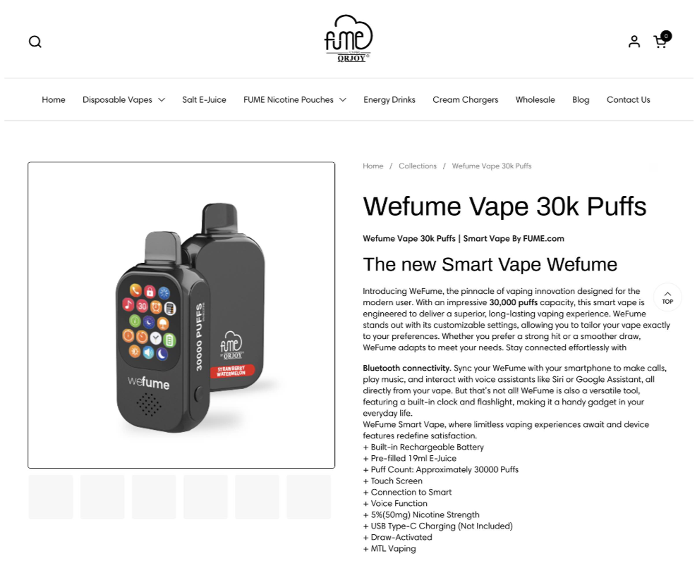 FDA warns six 'smart e-cigarette' brands, including FUME, Craftbox, and North Vape