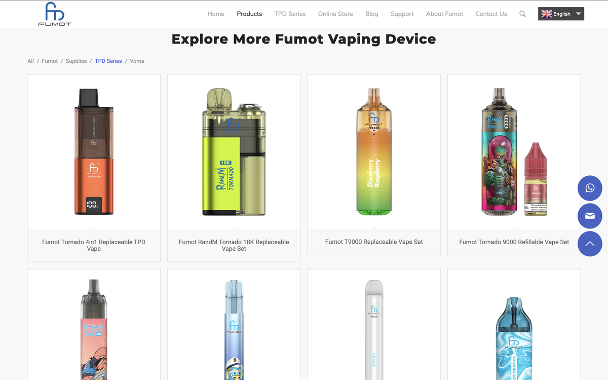 FUMOT launches 4-in-1 e-cigarette in UK, meeting TPD standards