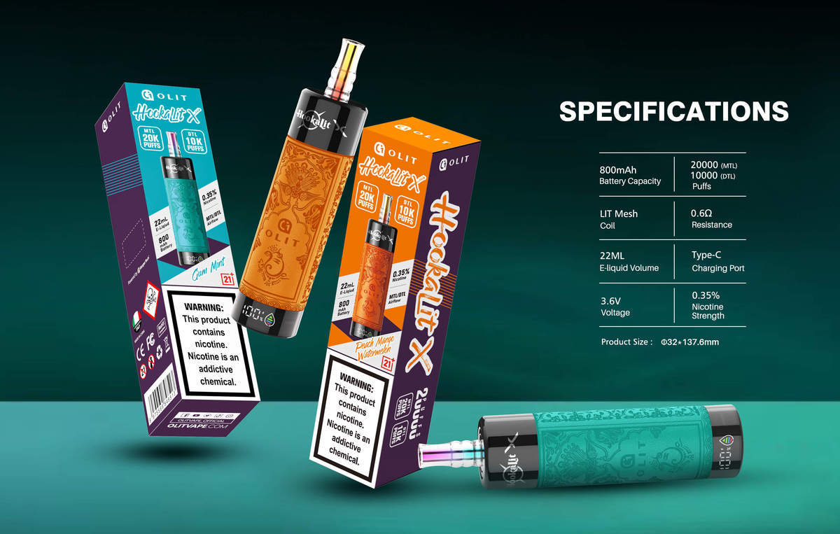 Olit Hookalit E-Cigarettes: Fewer Puffs, More Portability