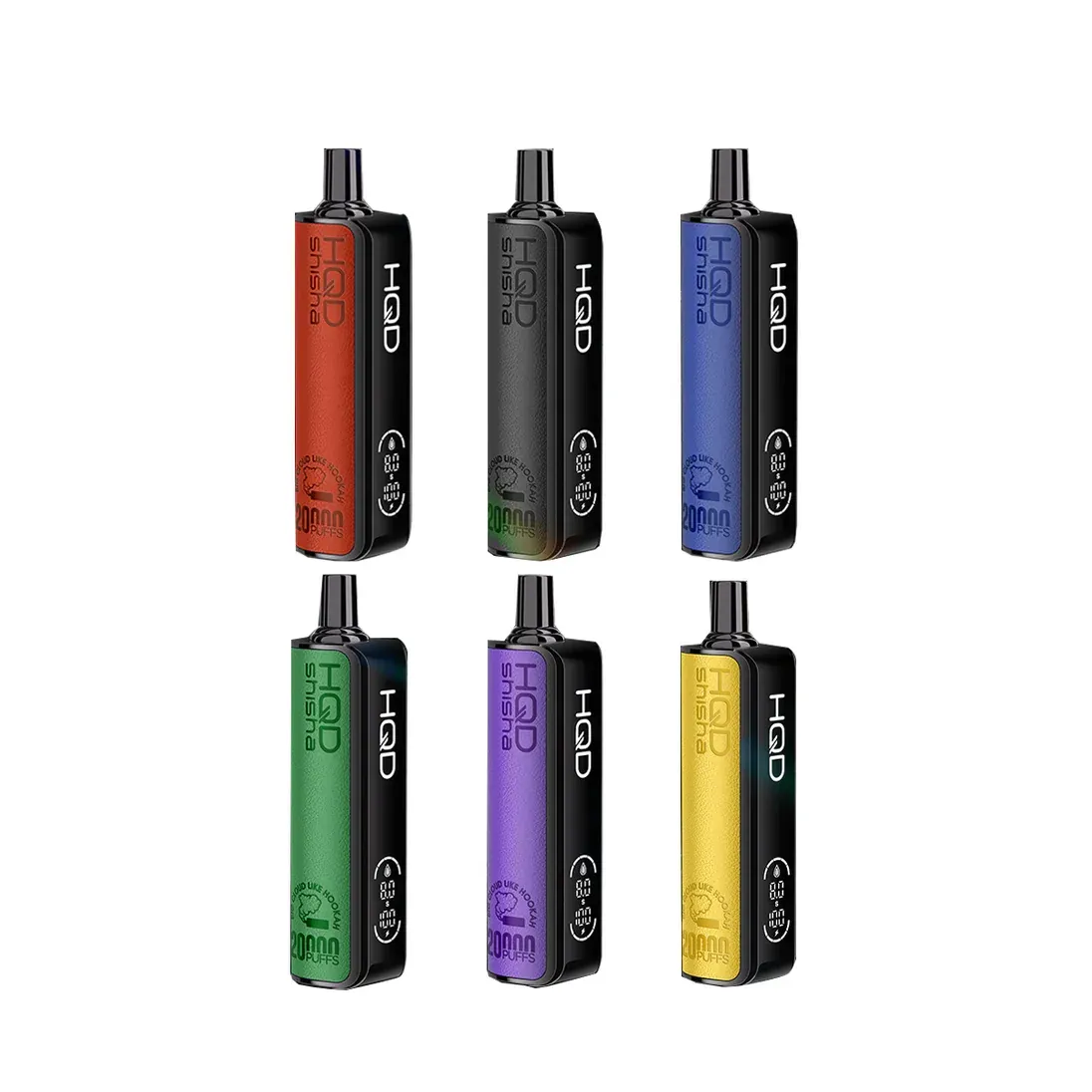 HQD SHISHA 20000: Cigarrillo electrónico desechable mejorado con pantalla LED