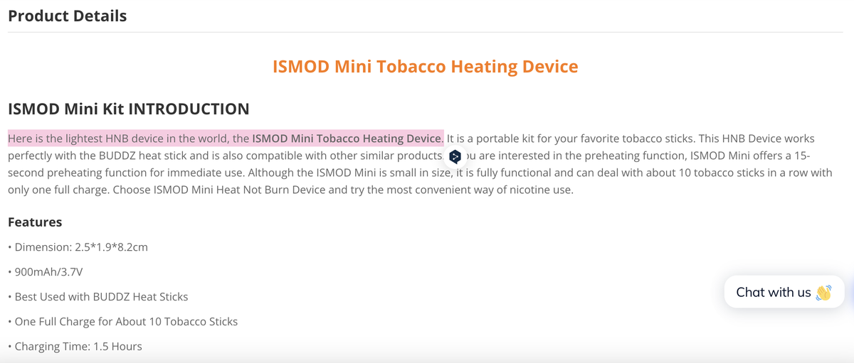 ISMOD Launches Two Heated Tobacco Devices in the US, ISMOD Mini Claims to Be
