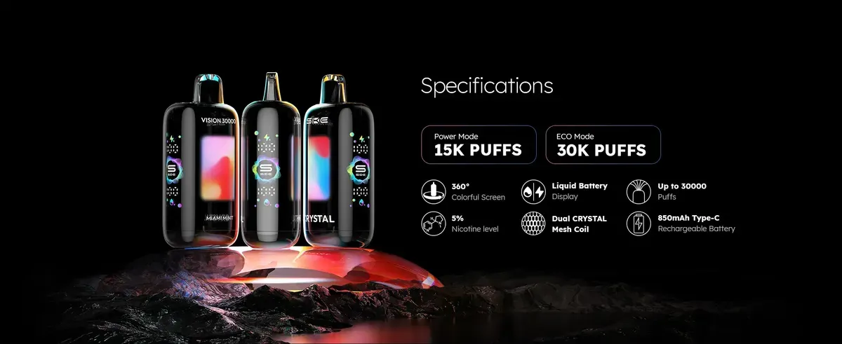 SKE CRYSTAL VISION 30000: Un revolucionario cigarrillo electrónico desechable