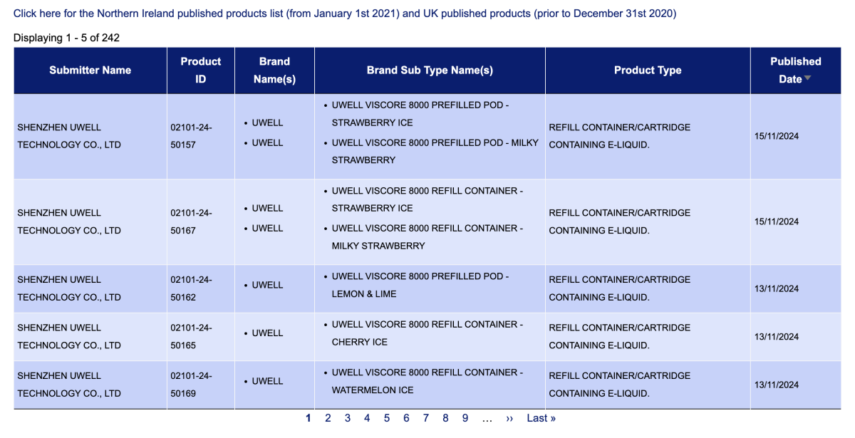 产品|UWELL在英国推出Viscore 8000 采用“2+10”设计 烟弹可替换