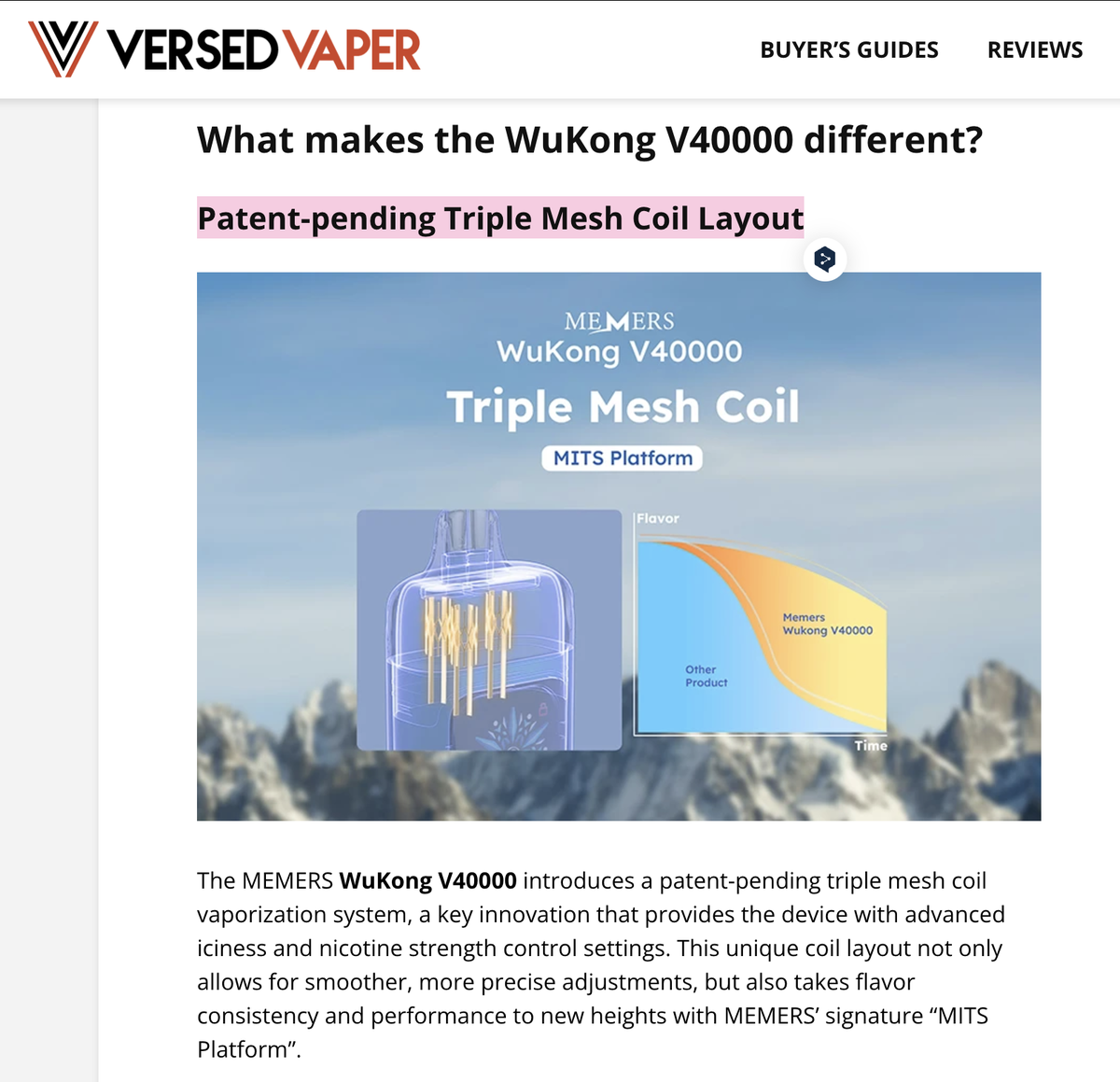Introducción al producto MEMERS VAPE Serie WuKong de cigarrillos electrónicos desechables.