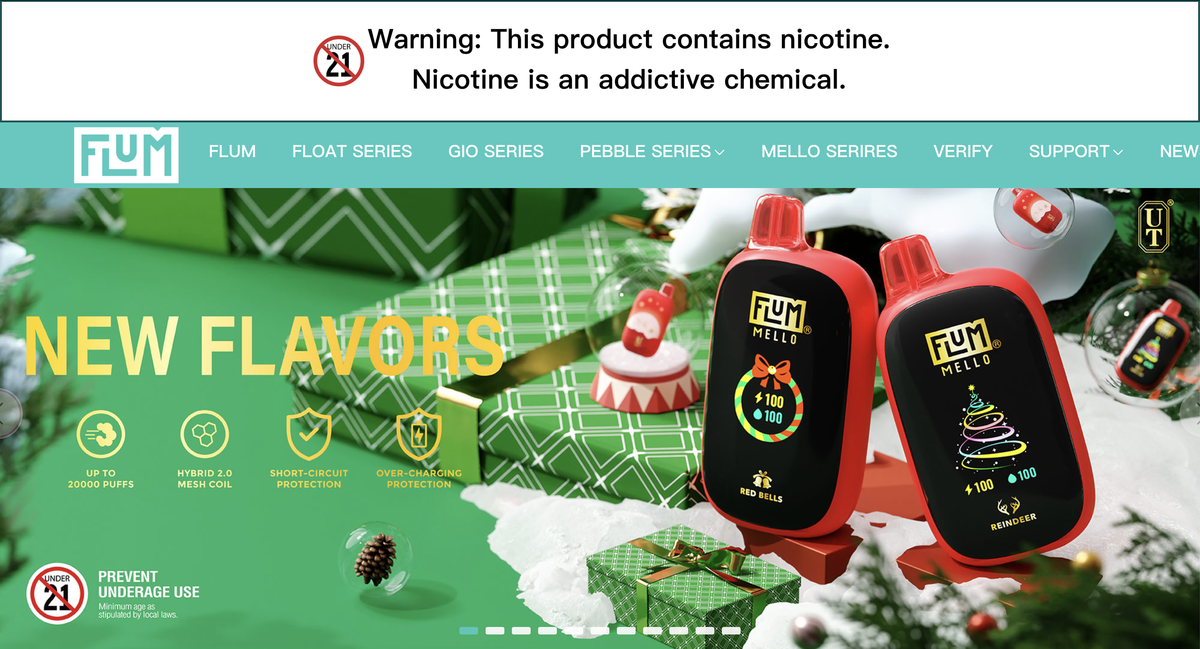 GEEKBAR, FLUM, and RAZ Release Christmas-Themed E-Cigarettes with Holiday Flavors