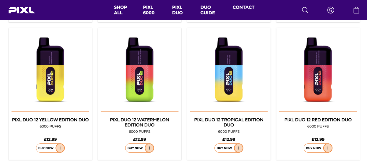 产品|英国双口味电子烟再上新 Pixl Duo 12 已登陆经销商网站