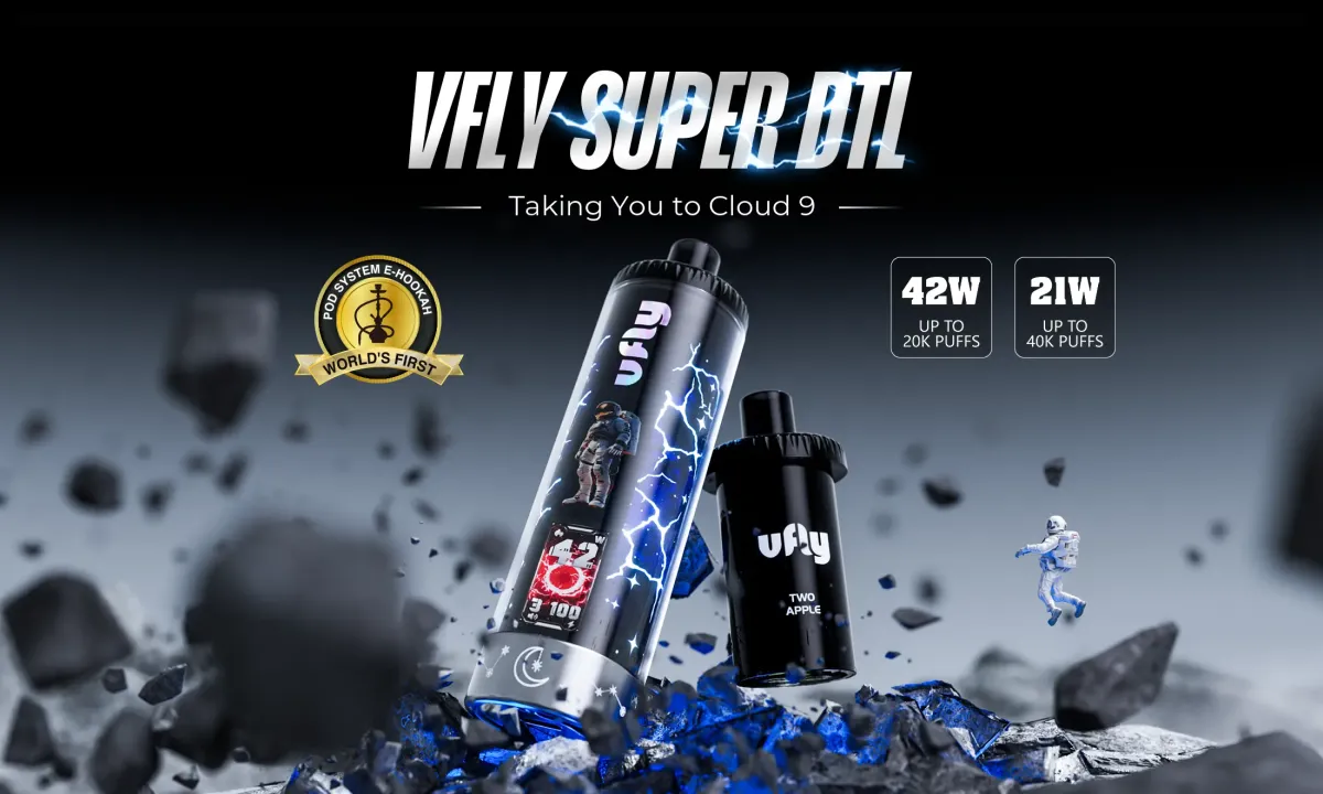 产品｜全球首款换弹式水烟电子烟？斯科尔VFLY品牌发布VFLY SUPER DTL