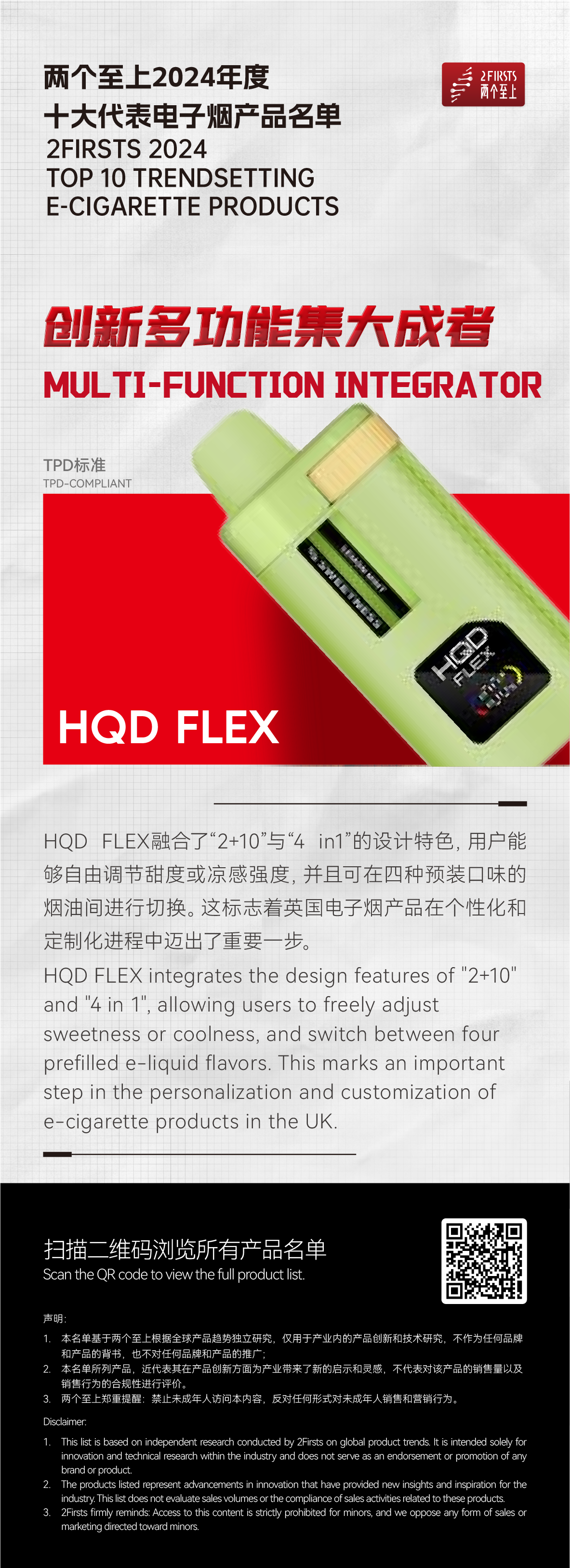 2Firsts Releases Top 10 Trendsetting E-Cigarettes of 2024: Cross-Industry Integration and Regulatory Adaptation Emerge as Innovation Highlights