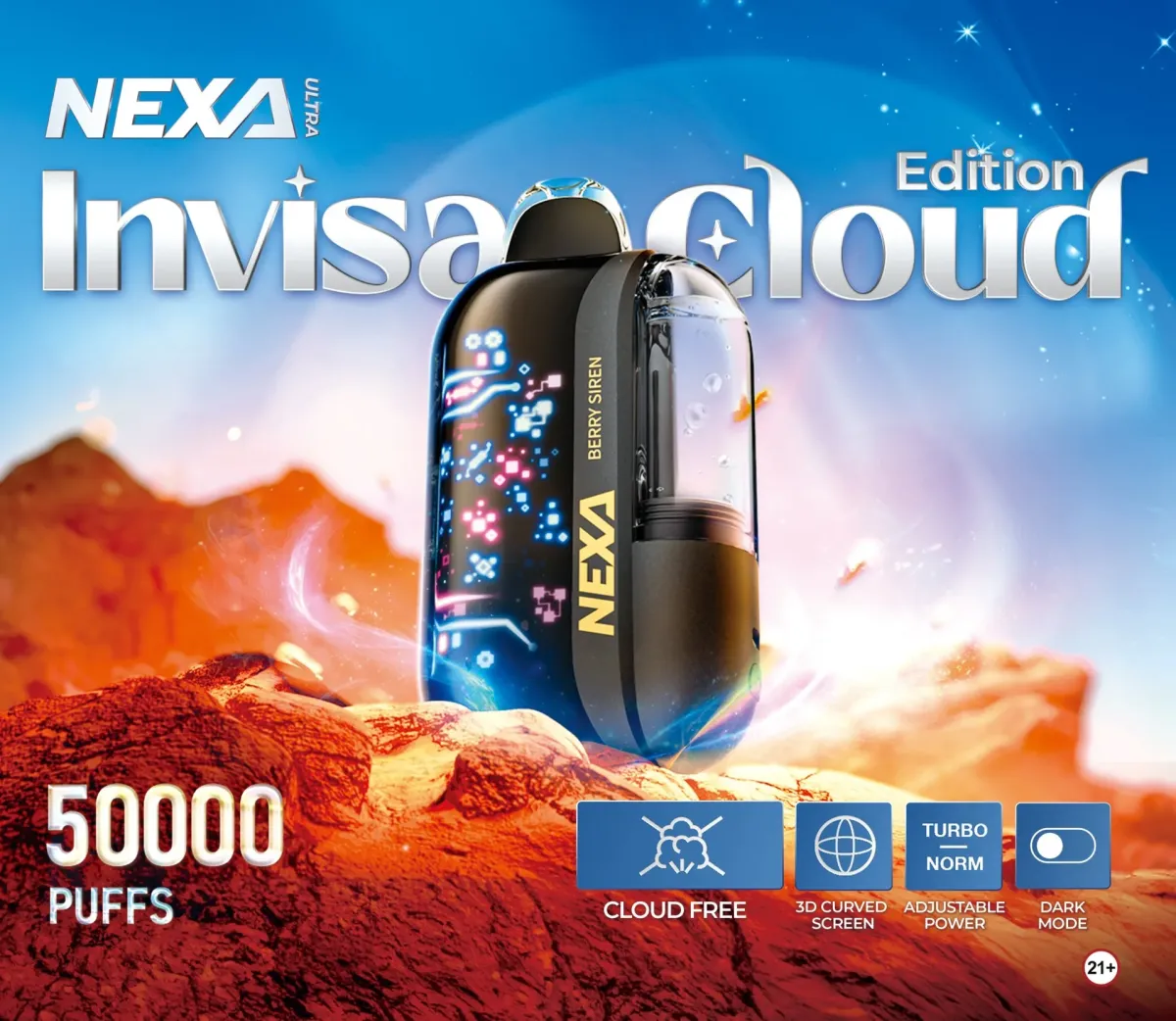产品｜电子烟品牌NEXA推出无烟雾电子烟 搭载五万口抽吸次数
