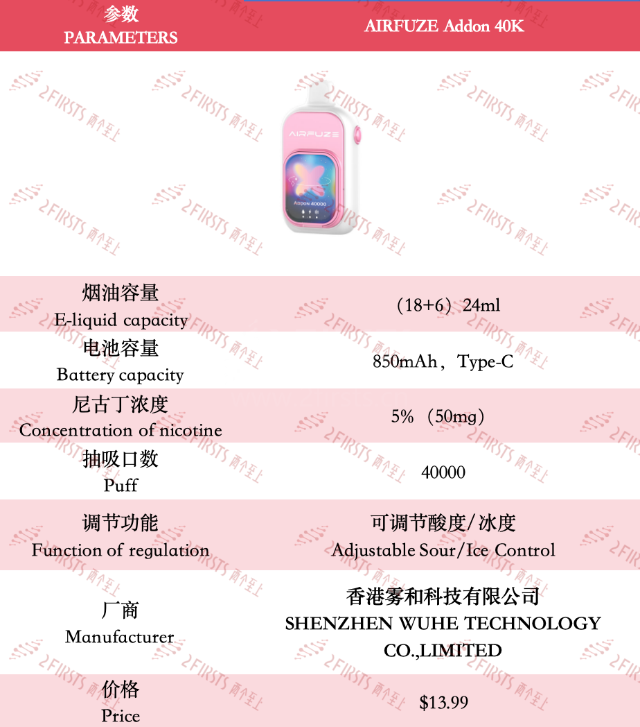 New Release: AIRFUZE Addon 40K e-cigarette with Smartwatch Attachment