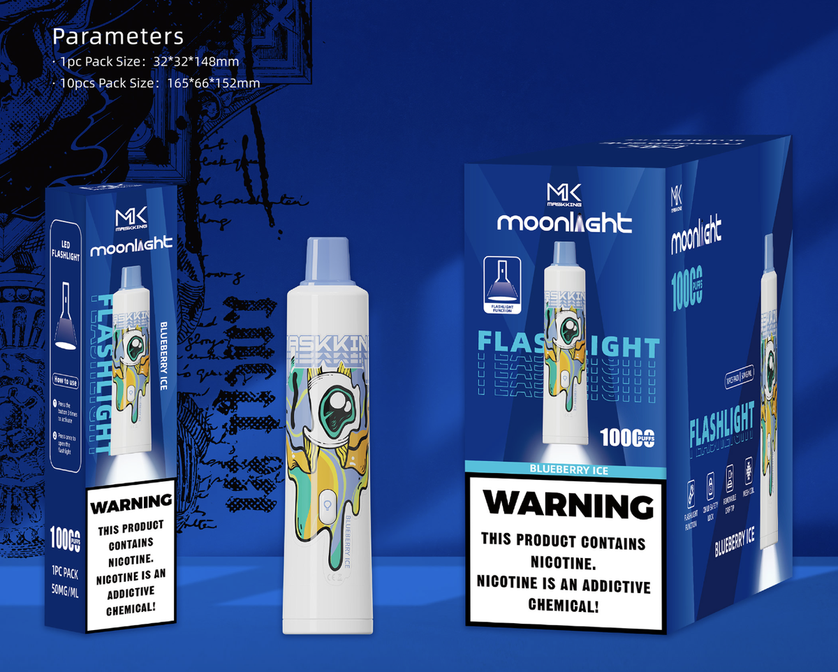 Maskking Moonlight 10000: Una combinación única de cigarrillo electrónico y linterna.