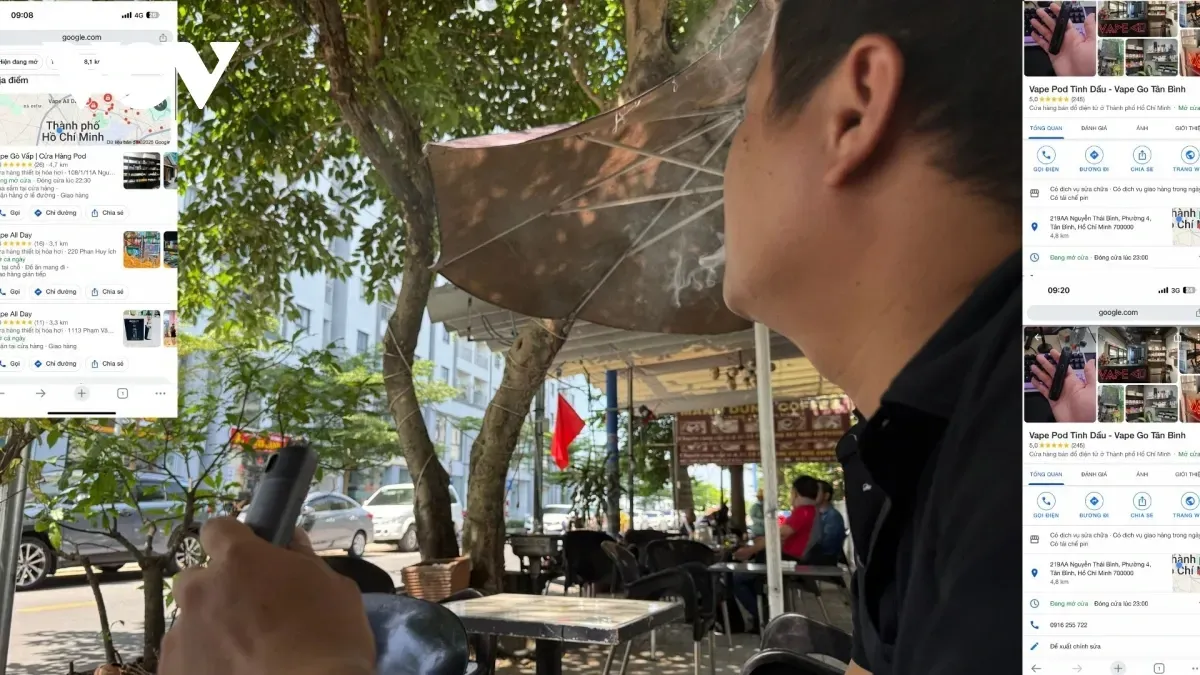 Comercio ilegal de cigarrillos electrónicos prosperando a pesar de la prohibición en el mercado de Vietnam.