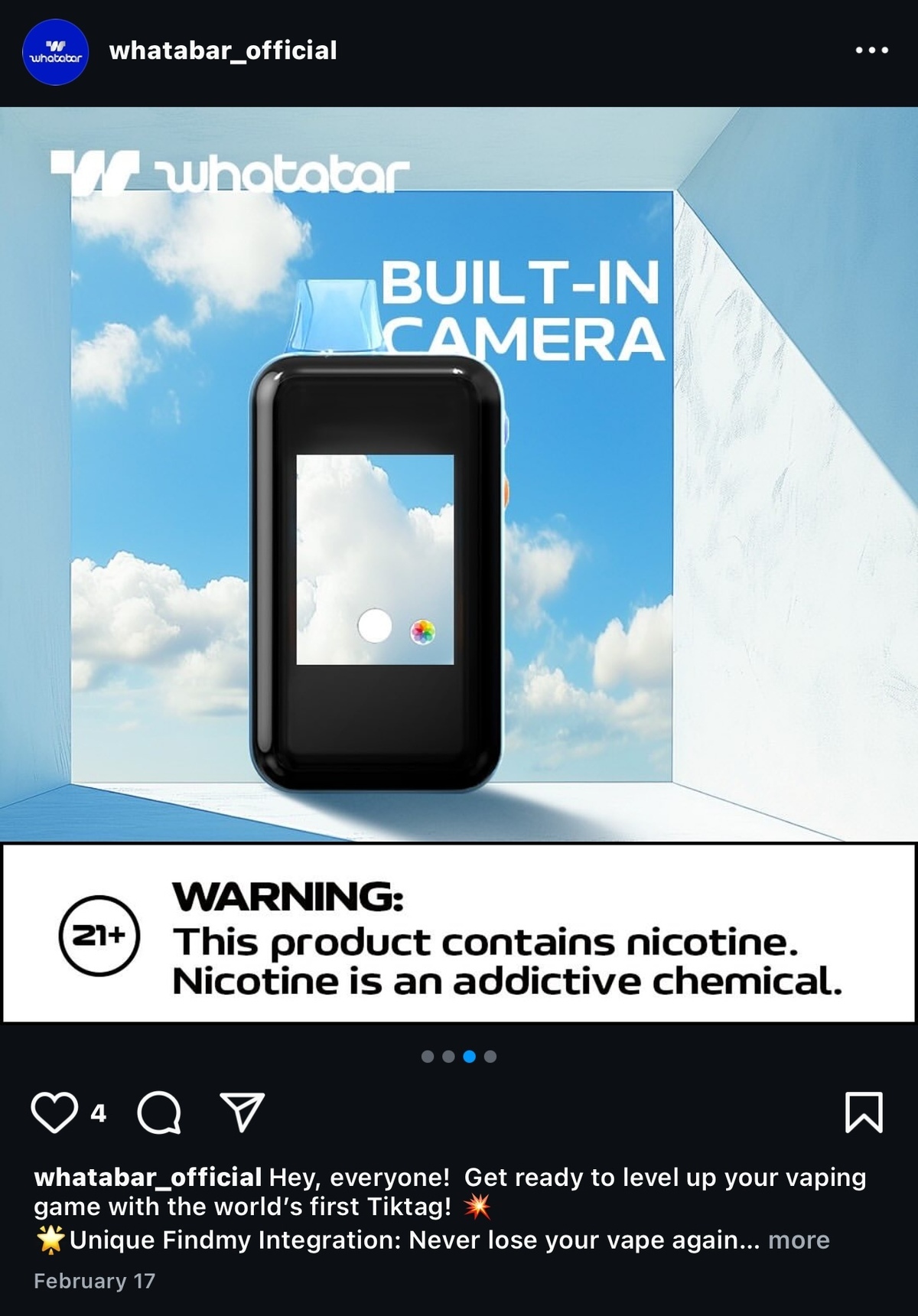 Whatabar Tik Tag 50K: A New Smart E-cigarette Model